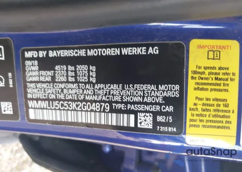 2019 Mini Clubman Cooper S from USA, damaged, VIN WMWLU5C53K2G04879